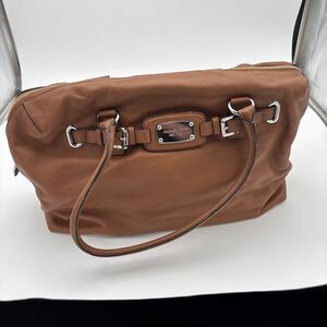 Michael Kors Brown Leather Satchel/Tote Weekender